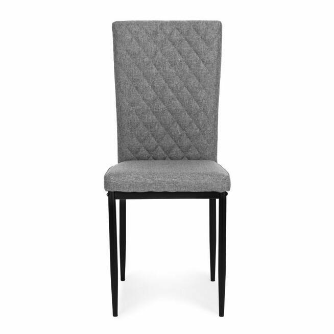 Komplet krzeseł pikowanych do jadalni i salonu 4szt szare