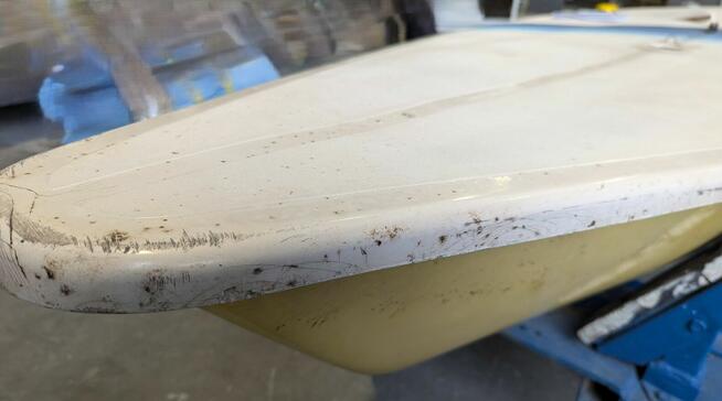 Klasyczny kadłub żaglówki Laser 4,2x1,4, używany, Straszyn