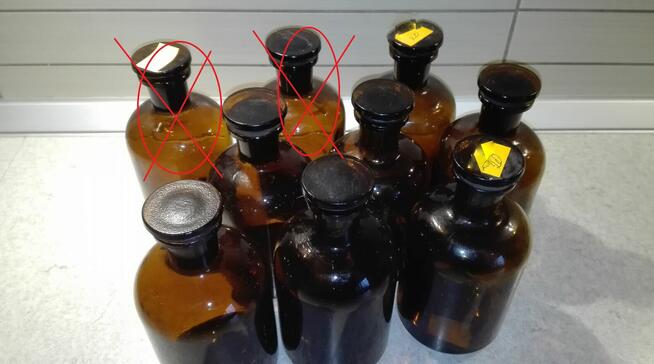 Butelki szklane apteczne - 1L , 50 ml