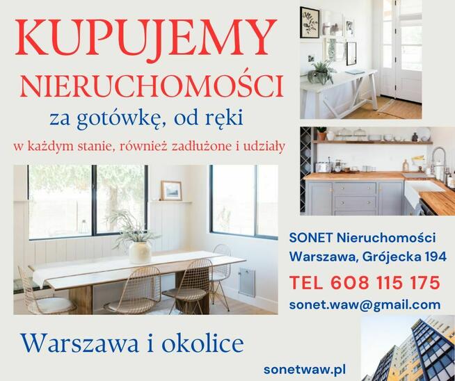 Skup mieszkań nieruchomości lokale działki domy Kupię