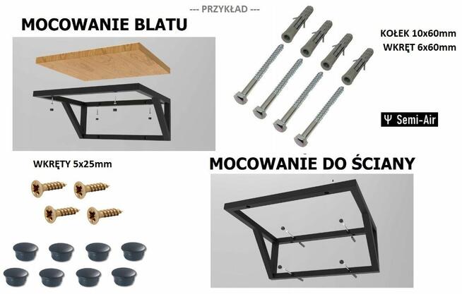 Stelaż konsola umywalkę wiszący stojący stojak rama wieszak