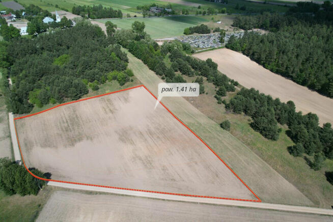 Duża nieruchomość gruntowa niezabudowana w Pogorzałkach.