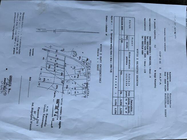Dzialka budowlana w Budzislawiu Gornym 800 m2 nr. 164