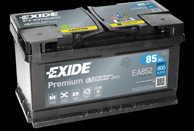 Akumulator Exide Premium 85Ah 800A EA852 PRAWY PLUS