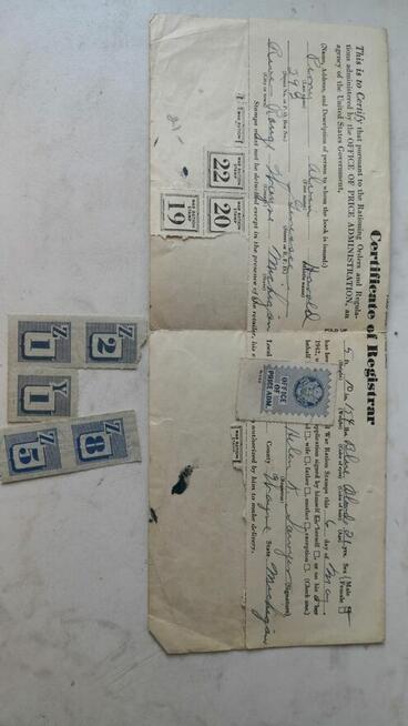 USA wojenna książeczka żywnościowa 1942r