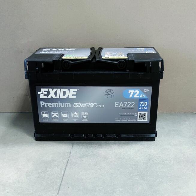 Akumulator Exide Premium 72Ah 720A EA722 PRAWY PLUS