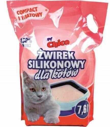 Żwirek silikonowy Chico kwiatowy 7,6l