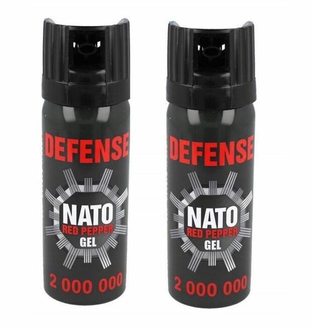 Gaz Pieprzowy W ŻELU DO SAMOOBRONY NATO 50 ML - 2 SZTUKI