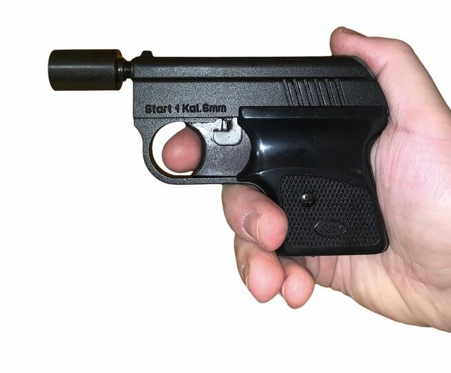 PISTOLET HUKOWY START 1 6MM + 100 SZTUK AMUNICJI 6 MM SHORT