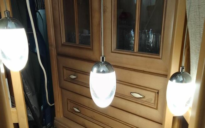 Lampa wisząca 3 x LED 18W Chrom INOX Nowy design