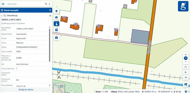 Sprzedam działkę z możliwością budowy oraz udział w drodze
