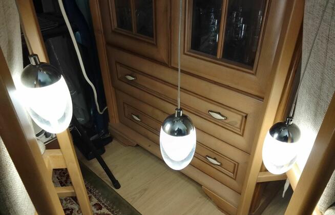 Lampa wisząca 3 x LED 18W Chrom INOX Nowy design