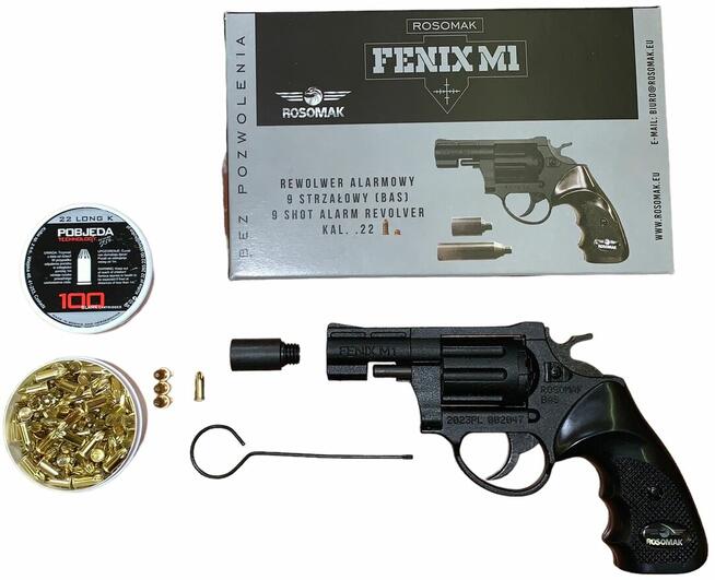 REWOLWER HUKOWY FENIX KALIBER 6MM PISTOLET HUKOWY + AMUNICJA