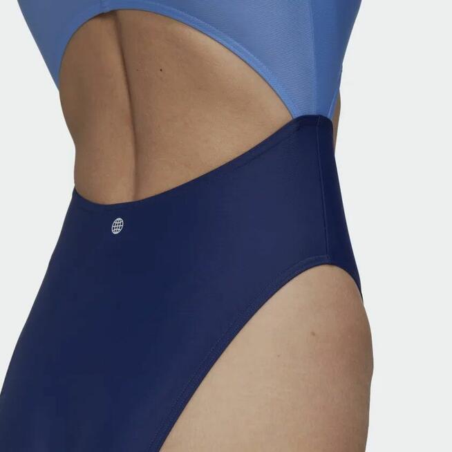 42 Adidas Strój kąpielowy jednoczęściowy dwukolorowy odkryte