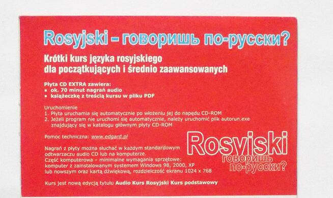 kurs rosyjskiego cd płyta do nauki rosyjskiego