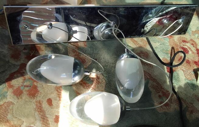 Lampa wisząca 3 x LED 18W Chrom INOX Nowy design