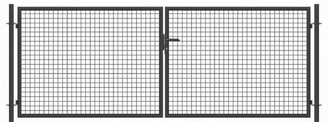 Brama ogrodowa SX 4,00 x 1,50 m - antracyt , zielona | dwusk