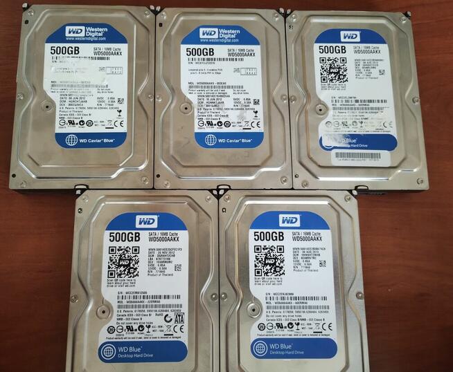 Dysk twardy HDD 500GB 3.5 cala - używane