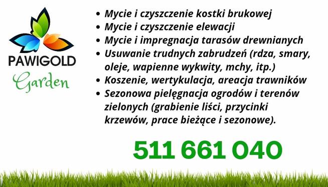 Mycie kostki brukowej, elewacji i pielęgnacja ogrodów