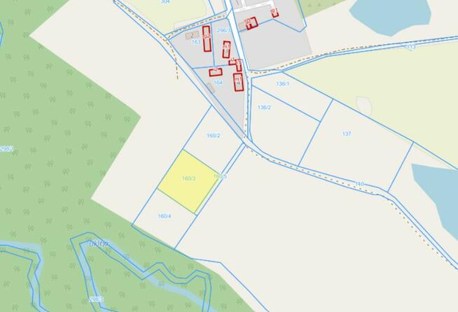 Działka z WZ, 3566 m2 Gildnica gm. Radowo Małe, las, rzeka