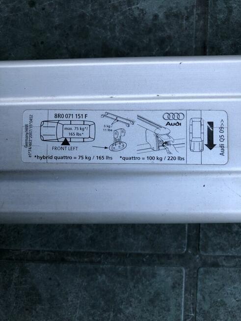 Bagażnik samochodowy na narty do Audi Q5 TCHULE snowboardd