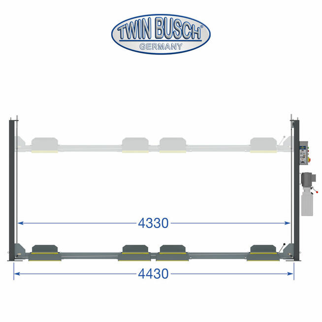 Podnośnik Czterokolumnowy podwójny do Parkowania TWIN BUSCH