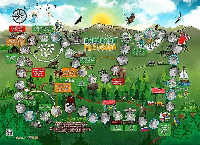 gra XXL KARPACKA PRZYGODA dla DZIECI do skakania, nauki i za