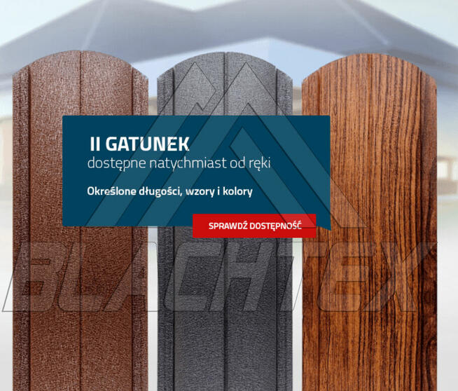 Sztachety metalowe II gatunek - ROSE WOOD - Drewnopodobne