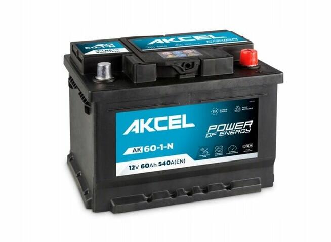 Akumulator AKCEL 60AH 540A P+