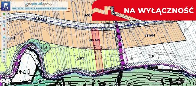 Działka przy strumyku
