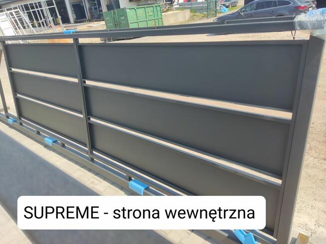 Brama przesuwna panelowa 4m SUPREME, ocynk+RAL, 5m 6m
