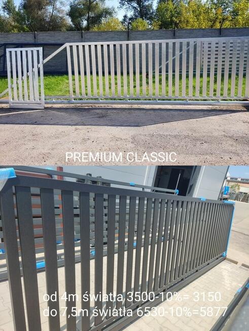 Brama przesuwna palisadowa 4m PR.MODERN, ocynk+RAL,5M,6M,6,7