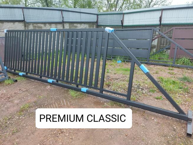 Brama przesuwna palisadowa 4m PR.MODERN, ocynk+RAL,5M,6M,6,7
