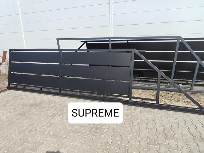 Brama przesuwna panelowa 4m SUPREME, ocynk+RAL, 5m 6m