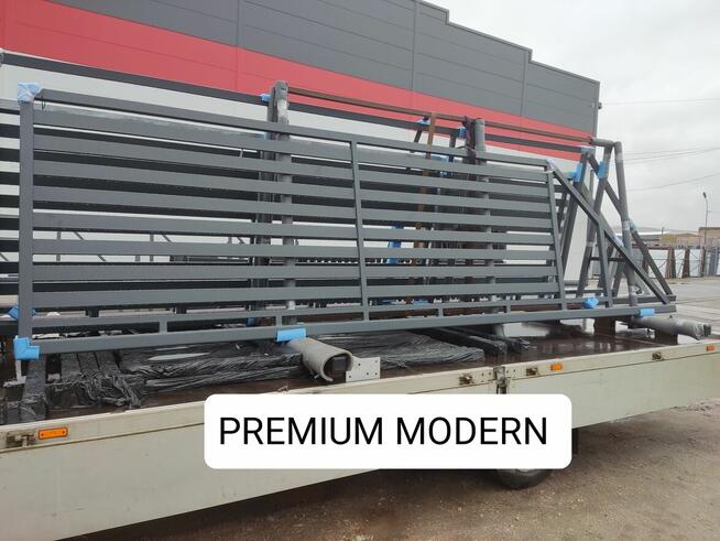 Brama przesuwna palisadowa 4m PR.MODERN, ocynk+RAL,5M,6M,6,7