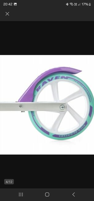 Hulajnoga Raven Pastelle Pro biały 2 kółka