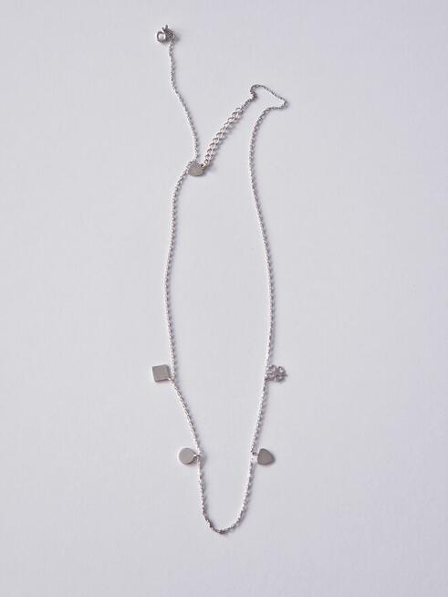 Srebrna celebrytka, łańcuszek z wisiorkami