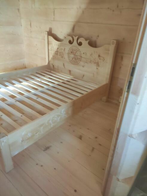 Łóżko Drewniane w Stylu Góralski drewniane 160/200 na stanie