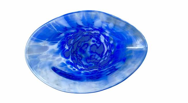 Miseczka dekoracyjna szklana z wywiniętym kołnierzem