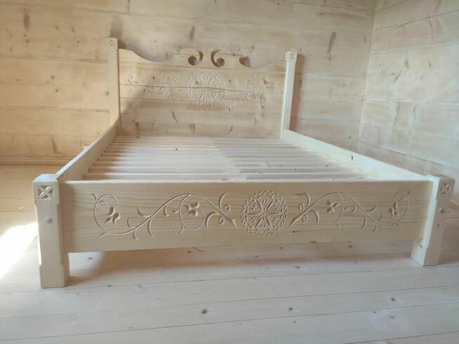 Łóżko Drewniane w Stylu Góralski drewniane 160/200 na stanie