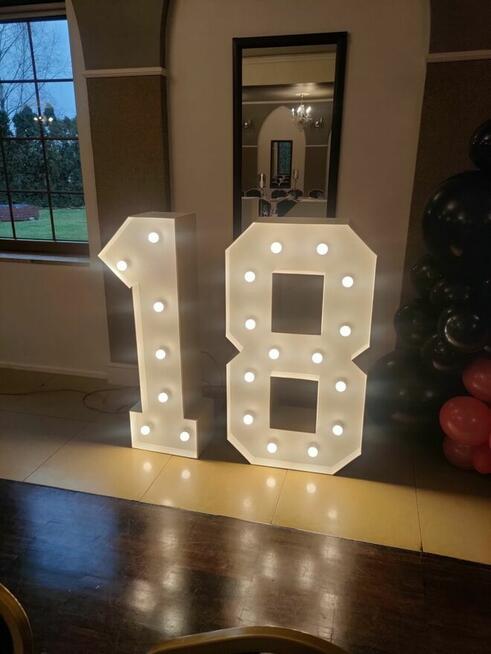 Cyfry LED 18. Duże 120 cm Roczek/18ka