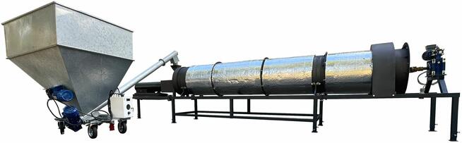 Suszarnia Bębnowa z Podajnikiem Ślimakowym i Nagrzewnicą