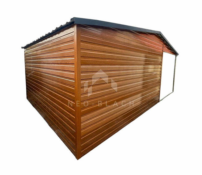 Schowek - Domek Ogrodowy 4x5m + Wiata 3m - Drzwi NB158