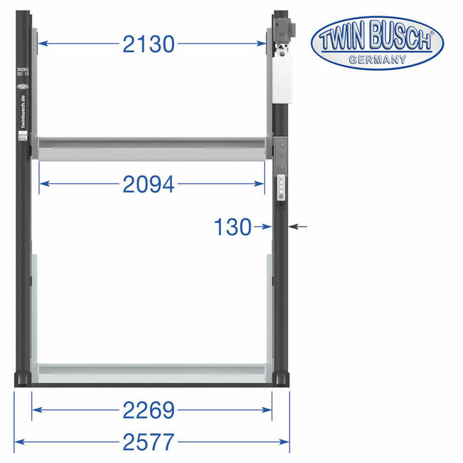 Podnośnik dwukolumnowy do parkowania TW 227P-G GREY-Line