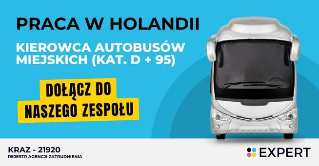 Kierowca autobusów kat. D, praca w Holandii
