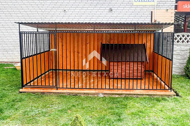 Kojec dla Psów 4x2m - drewniana podłoga NB184