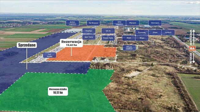Inwestycyjna działka przy autostradzie A 4.