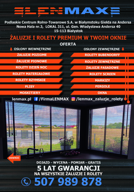 Rolety zewnętrzne, żaluzje fasadowe, rolety screen, pergole