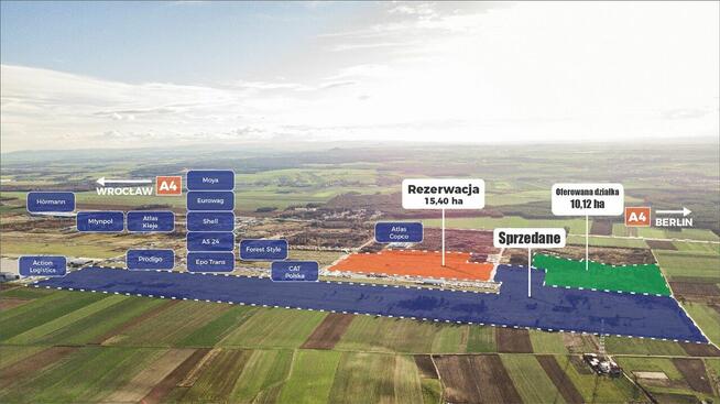 Inwestycyjna działka przy autostradzie A 4.