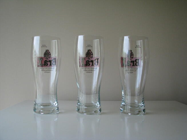 Kufel Brax 0,5 l, szkło do piwa, pokal, szklanka 3 szt